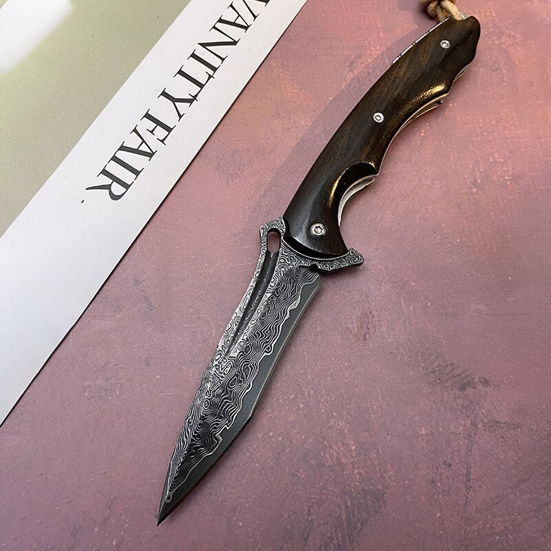 Diamente Negro - Canivete Raiz Premium Damasco
