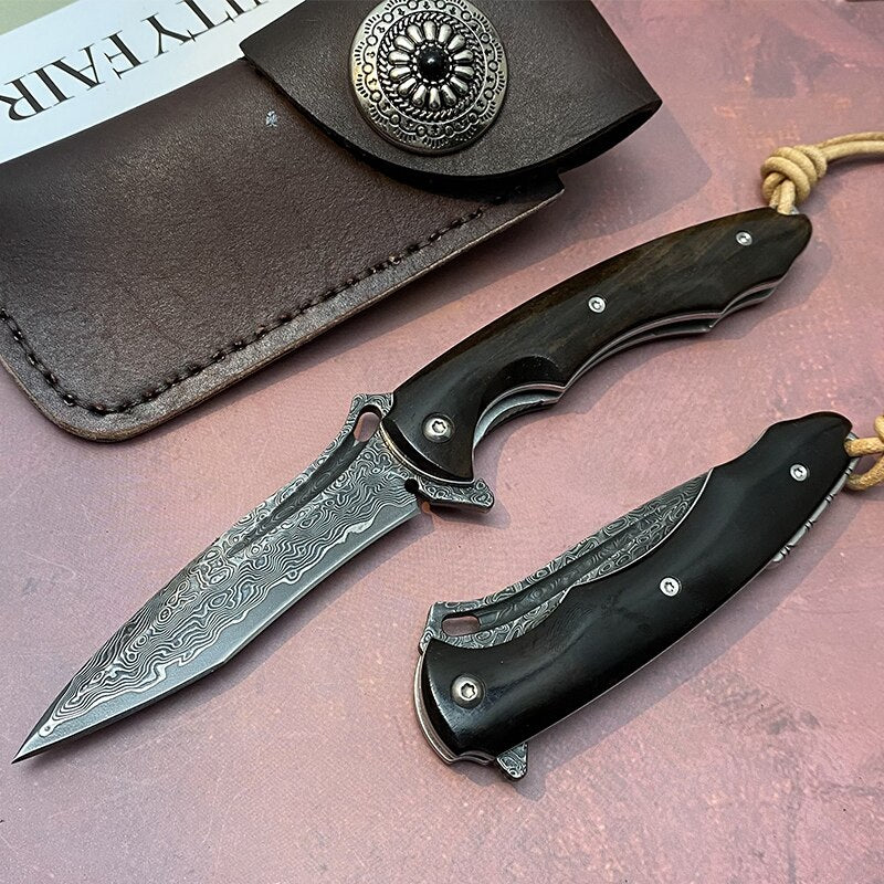 Diamente Negro - Canivete Raiz Premium Damasco