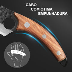 Faca Viking Hunter Forjada a Mão em Alto Carbono