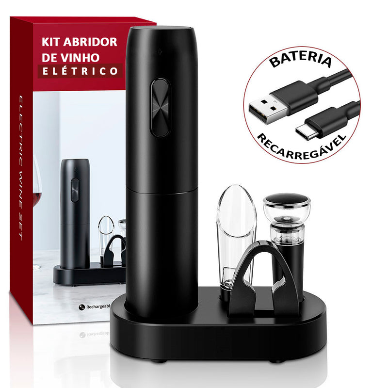 Kit Saca Rolha Sommelier Elétrico