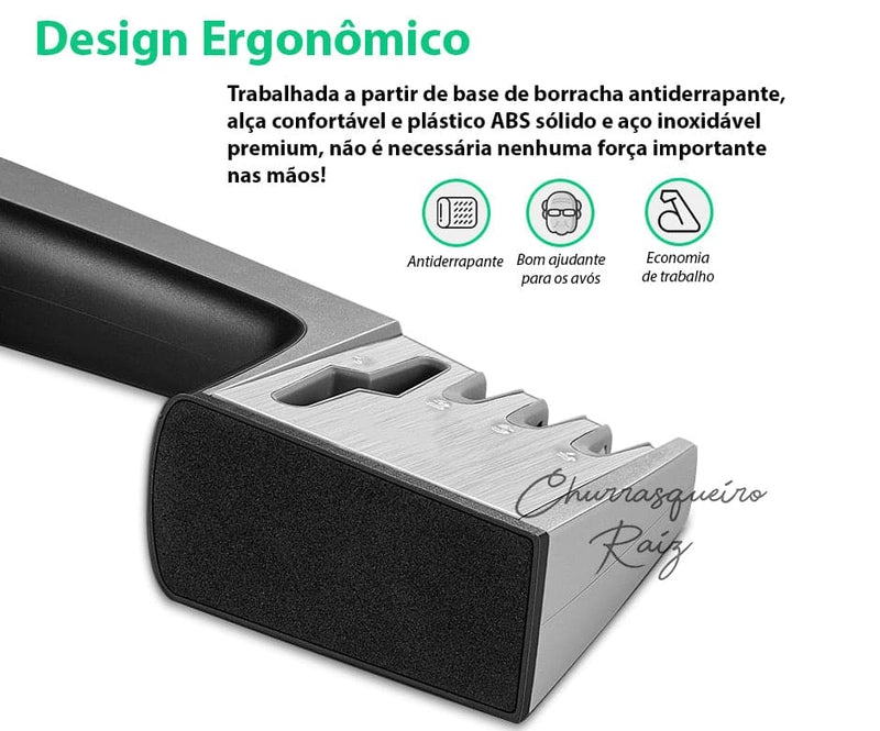 COMBO ELITE - Faca Nelore + Amolador Profissional 4 em 1