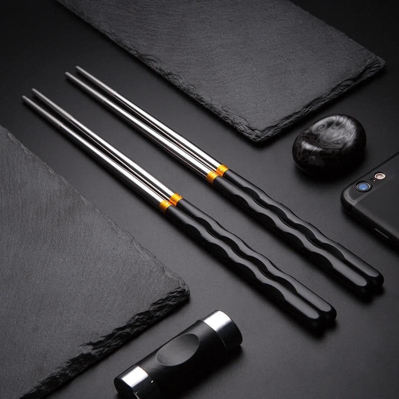 Kit 5 pares de Hashi Premium - Em Inox